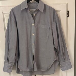 Maria McManus Blue and White Striped Cotton Shirt